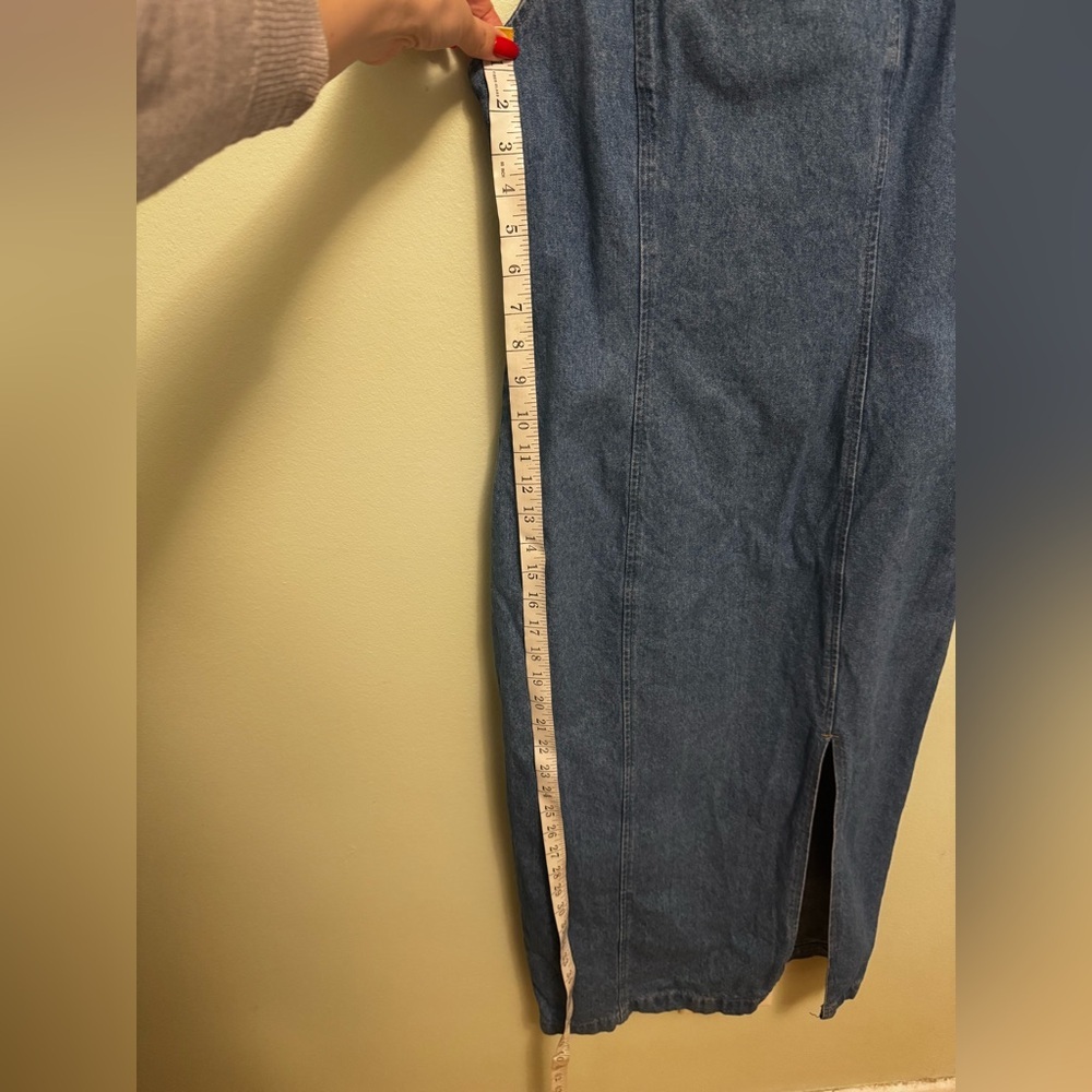 Dark Blue Denim Dress - Picture 8 of 10